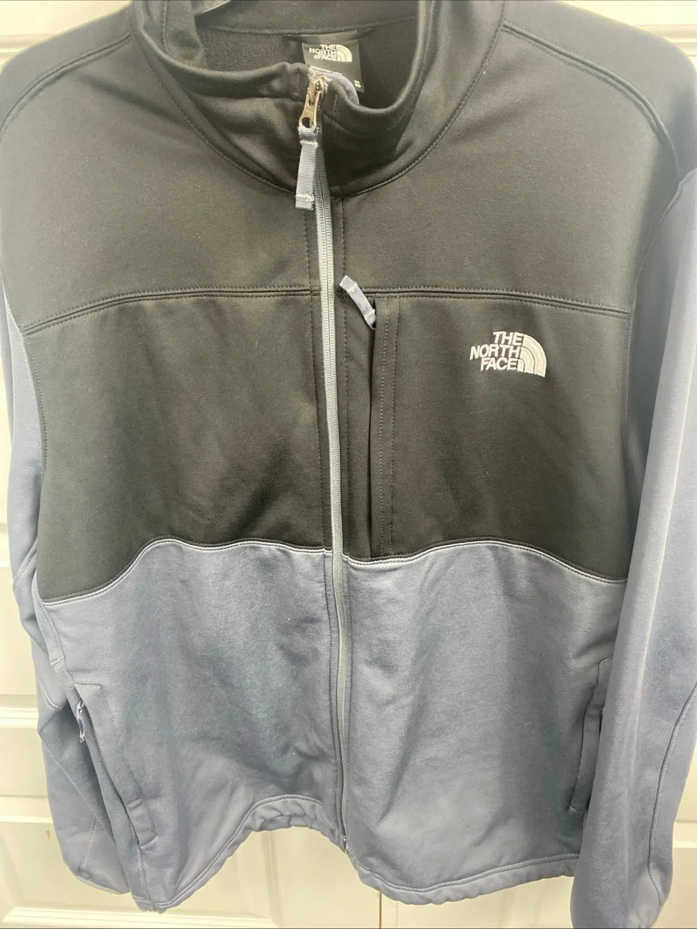 The North Face Men's Black Gray Full Zip Jacket XL Outdoor Casual Extra Large